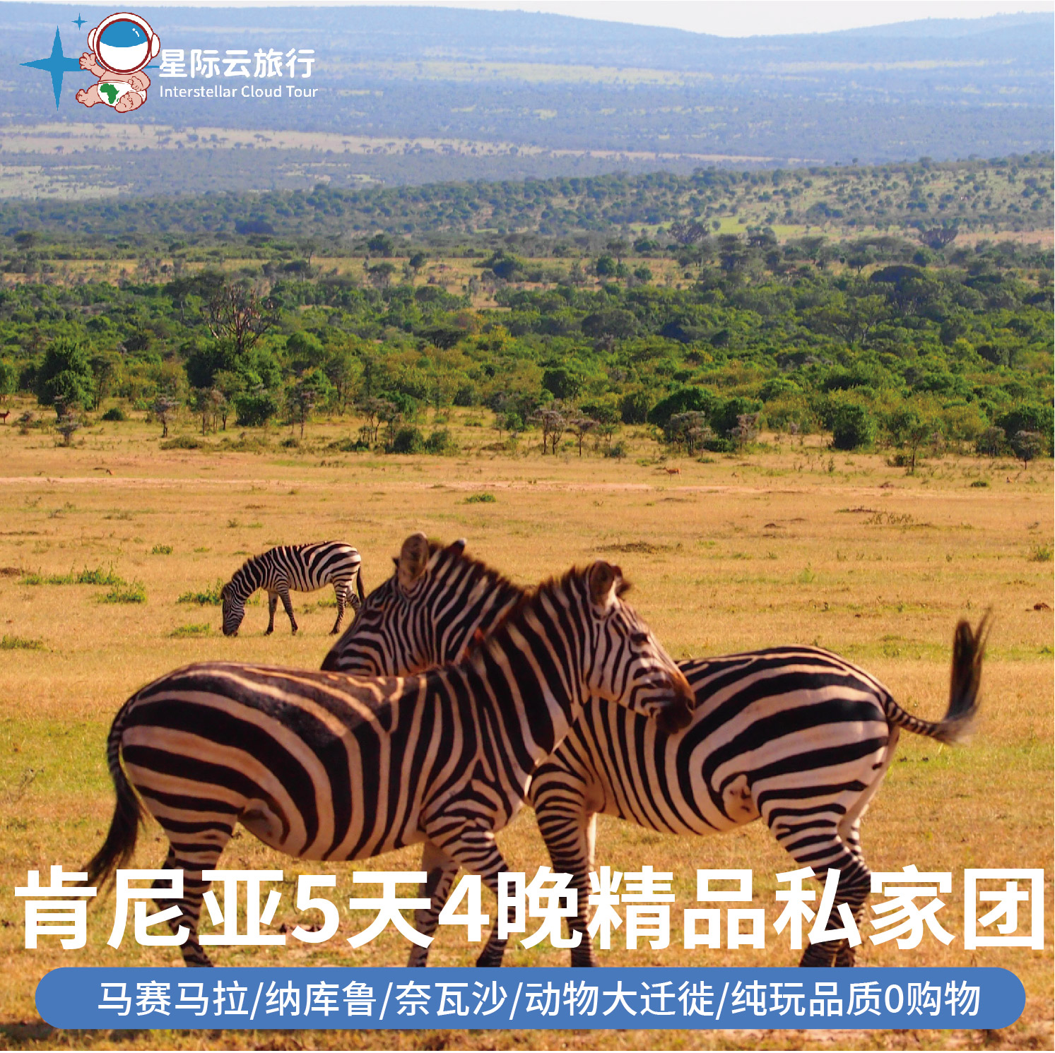 肯尼亚马赛马拉5天4晚私家团 越野吉普车 动物大迁徙 内罗毕往返