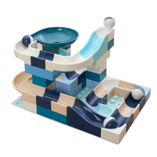 儿童大颗粒滚珠百变滑道积木拼装轨道宝宝玩具益智男孩子兼容乐高