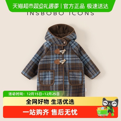 INSbobo精致系扣设计呢大衣