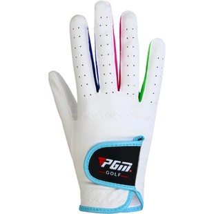 PGM儿童高尔夫手套女童超纤布男童防滑耐磨透气双手青少年手套