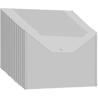 按扣式文件袋透明塑料a4加厚