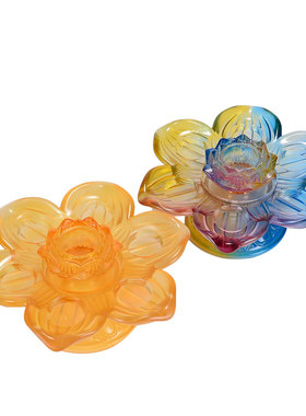 七星琉璃灯座蜡烛藏传桌面用品