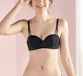 黑蕾超薄棉感聚拢舒适调整 80B 70C 75C