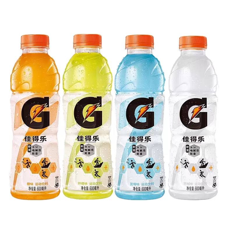 乐佳得乐橙味蓝莓柠檬西柚600ml