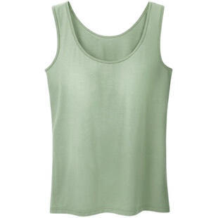 稻草人莫代尔背心女内搭带胸垫杯罩一体式瑜伽吊带bra外穿春夏