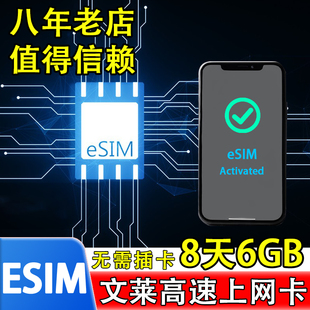 【eSIM】文莱esim虚拟上网斯里巴加湾旅游八天总量高速流量不虚标