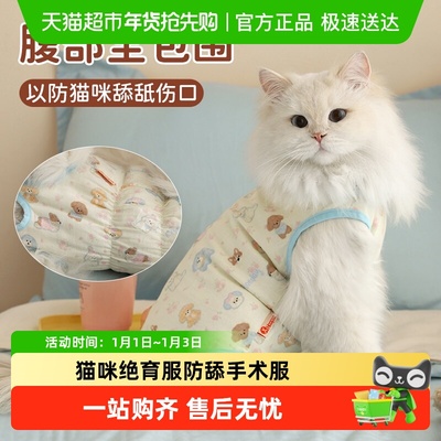 Hoopet猫咪绝育服母猫手术服宠物
