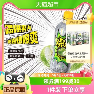 爆果汽低糖果汁汽水480ml×15瓶