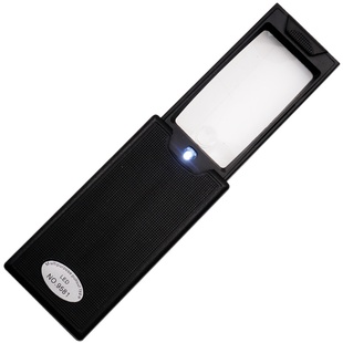 拜斯特2.5倍抽拉式阅读放大镜带LED白光UV紫光阅读看信息邮币鉴定