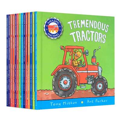 英文原版绘本 神奇的机器14册盒装 Amazing Machines Big Truckload of Fun 消防车 飞机 火箭儿童图书