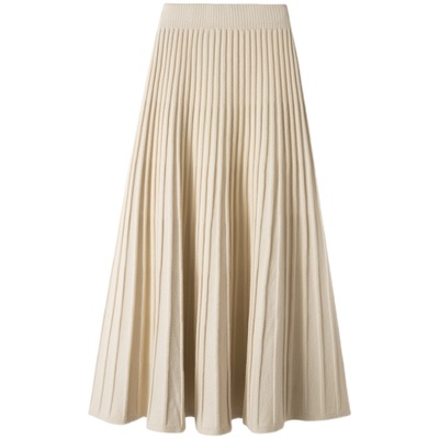 毛线针织半身裙女中长款加厚a