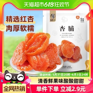 华味亨杏脯100g 红杏干 1袋特产零食果干干果水果干蜜饯果脯袋装