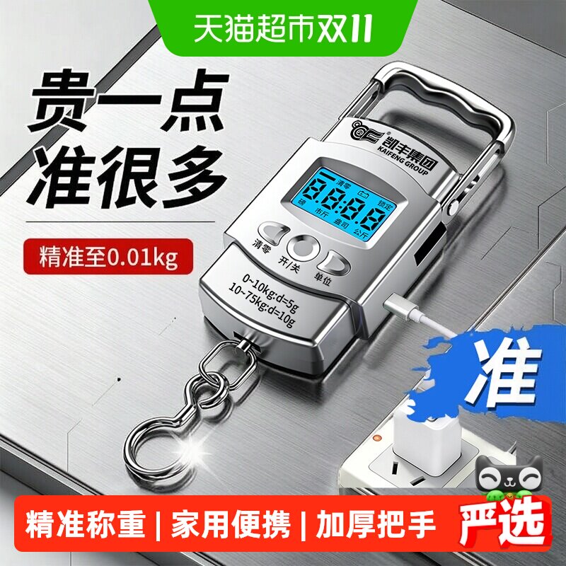 凯丰手提电子秤精准家用便携式小型弹簧称重高精度行李挂钩称鱼器