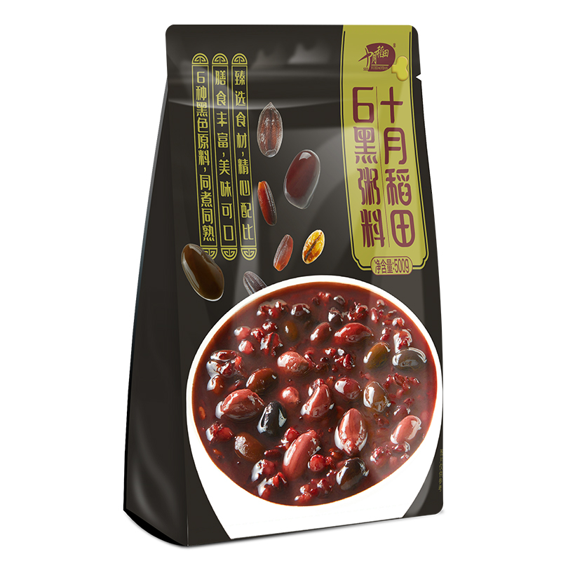 十月稻田五谷杂粮黑米粥料500g