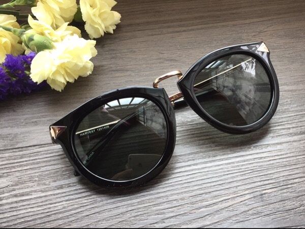 经典板材+金属箭头复古男女通用太阳镜 近视墨镜偏光包邮椭圆形