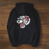 UNDERINSANE自曝出品 雪地爱心虎抓绒拉链帽衫 卫衣咔叽潮流ZIPUP