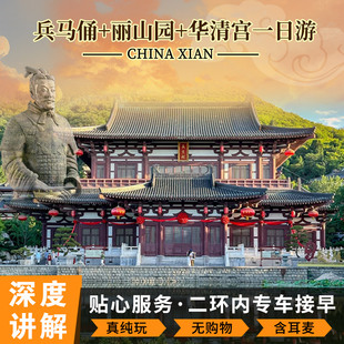 西安旅游兵马俑一日游2-8人拼小团纯玩/长恨歌中区可选