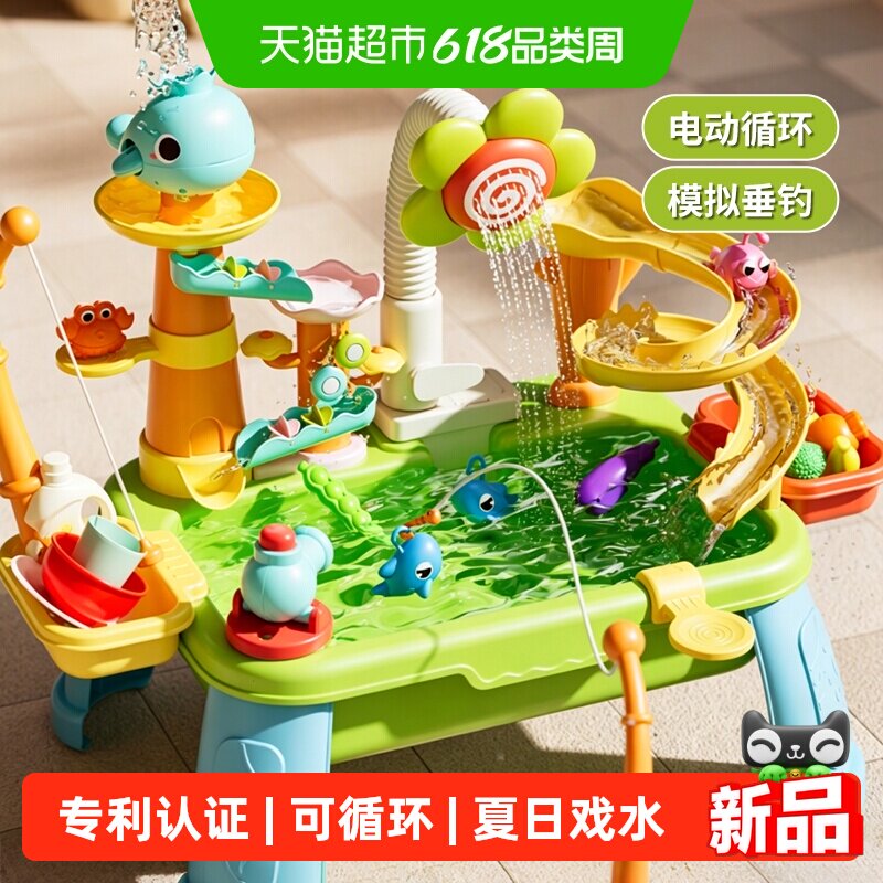 儿童洗碗机玩水玩具3-6岁厨房钓鱼过家家水上乐园六一儿童节礼物