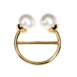 创意珍珠丝巾扣胸针两用女t恤衣角打结扣环韩国高档日扣衬衫配饰