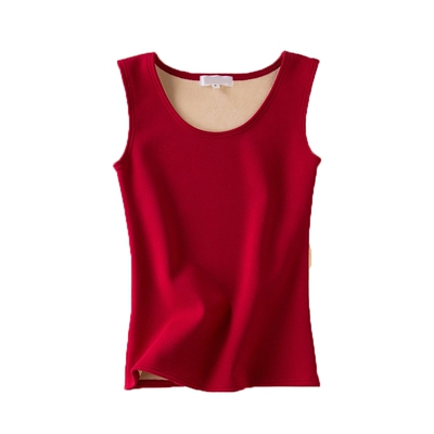 自发热加绒加厚防寒保暖背心女