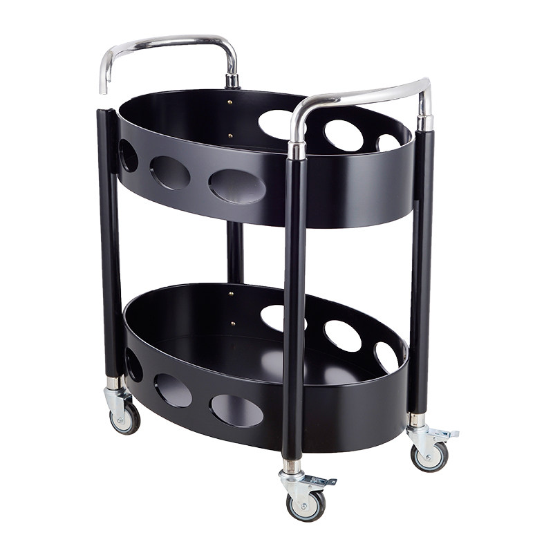 圆形实木移动商用餐厅小吃车