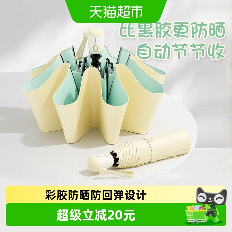 左都2025新款女自动伞彩胶防晒图片