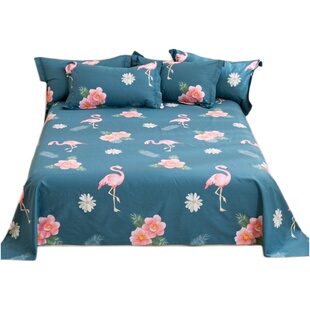 纯棉床单单件可裸睡100全棉布双人1.8米家用裸睡柔软亲肤单子单人