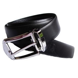 利奥纳多LEONARDO男装双面头层牛皮针扣休闲男士荔枝纹皮带5220