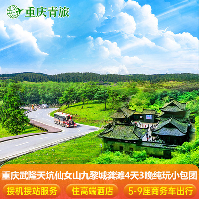 重庆旅游4天3晚跟团游纯玩小团武隆天坑仙女山九黎城龚滩乌江游船