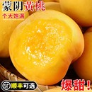 水果现摘脆甜黄肉蜜桃子时令大果整箱 正宗蒙阴黄桃新鲜黄毛桃当季