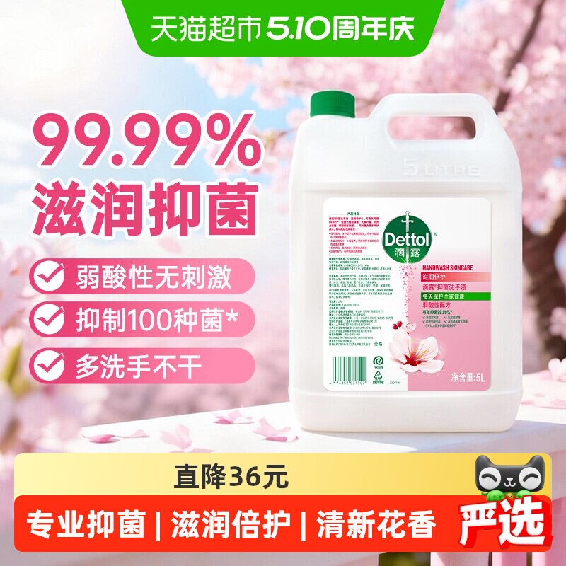 Dettol/滴露抑菌洗手液滋润倍护-超值家庭装多洗手不干