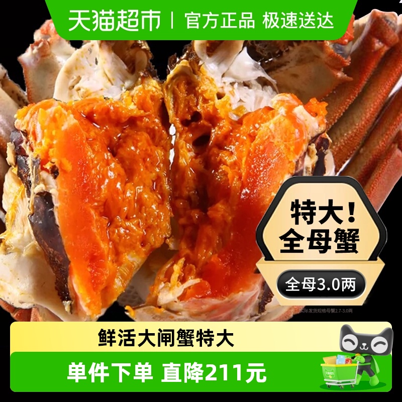 湖塘烟雨鲜活大闸蟹全母蟹盒