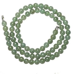 正品特价天然翡翠项链缅甸玉石珠链女士冰种油青圆珠挂绳油绿珠子