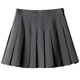 百褶裙灰色半身裙女春秋2026新款高腰a字裙百折裙小个子JK裙短裙