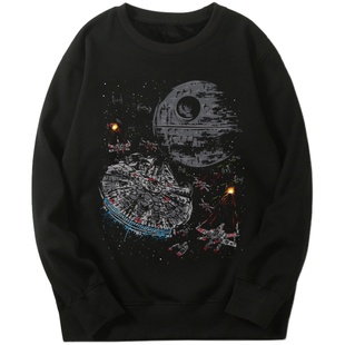 STAR WARS星球大战周边星战圆领卫衣达斯维达原力光剑长袖外套潮