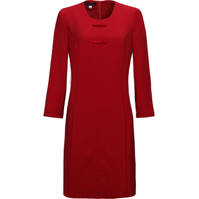 靓诺秋冬女士洋气红色蝴蝶结打底