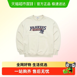 舒适套头衫 学院系列圆领通勤卫衣长袖 休闲运动服 女装 MLB男装