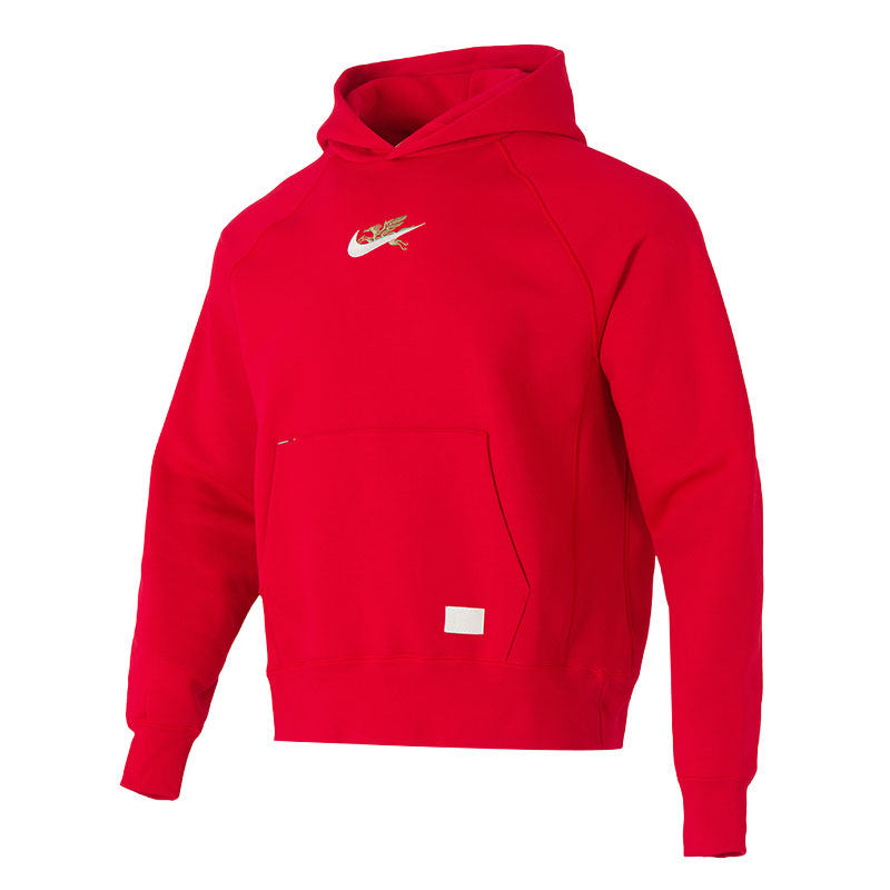 【自营】Nike耐克卫衣男装新款红色连帽运动服休闲训练时尚套头衫