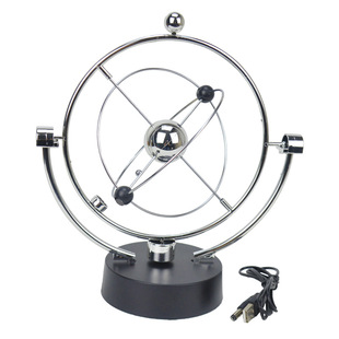 USB插电简约实用的混沌摆永动仪创意礼品办公桌面装饰品减压摆件