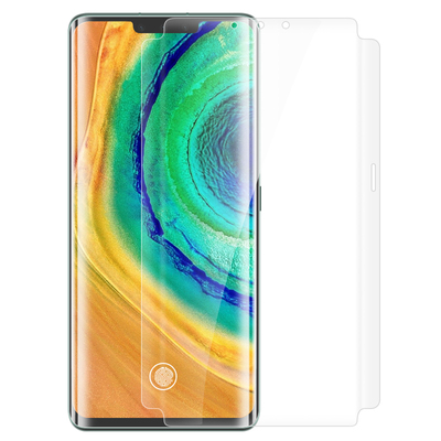 适用华为mate30pro钢化水凝膜曲面全覆盖mt30全屏epro手机保护贴mete全胶全包防摔全身全包边m30后膜软por背