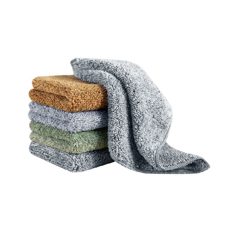 达福芮纤维加厚吸水不掉毛厨房洗碗布巾家用清洁抹布百洁擦布5条