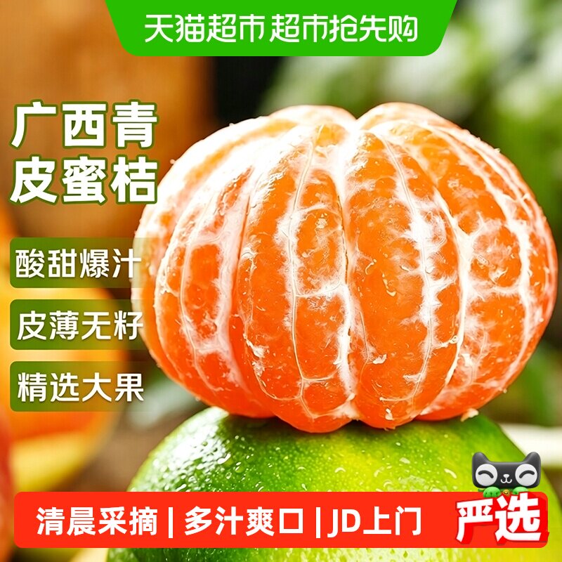 广西高山青皮蜜桔橘子应当季新鲜水果早熟酸甜大果整箱