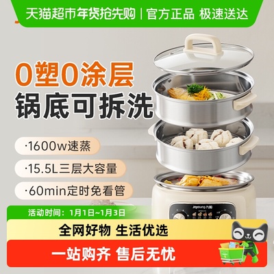 九阳炖煮一体不锈钢分体式电蒸锅