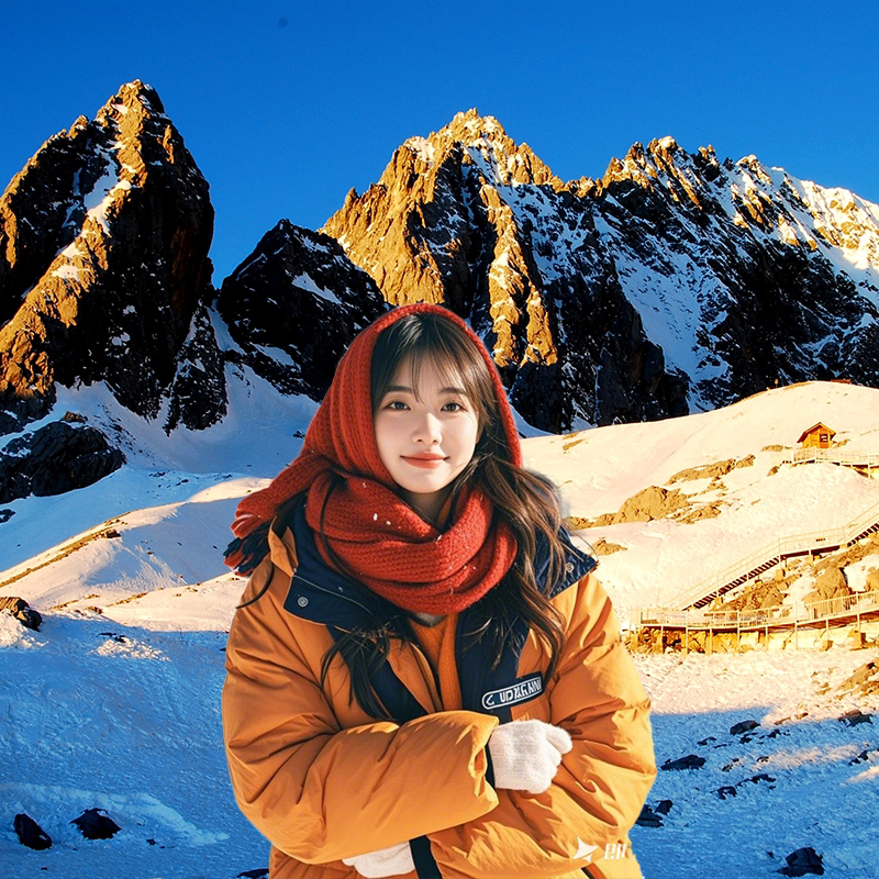 [玉龙雪山-冰川公园大索道+云杉坪索道+雪厨自助套餐]大+小双索
