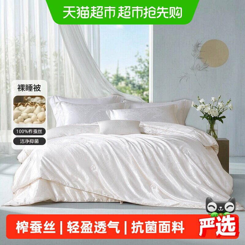 水星100%蚕丝氨基酸提花被芯