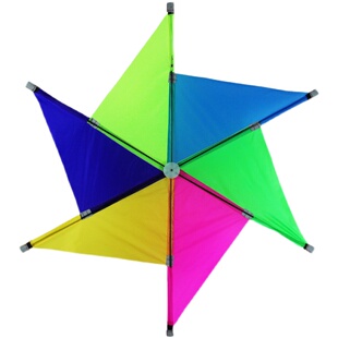 潍坊艺博新款大风车动态风筝微风易飞高档成人儿童长尾卡通风筝