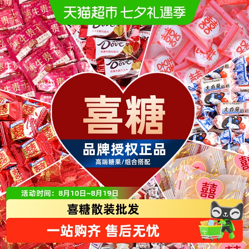 喜糖散装批发大白兔结婚订婚礼饼干伴手礼宝宝满月儿童节高端糖果