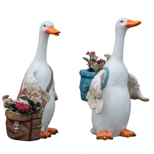 别墅花园摆件仿真动物鸭子雕塑田园院子户外庭院装饰园林景观小品