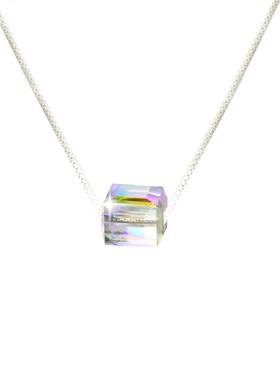 水晶项链纯银生日礼物吊坠