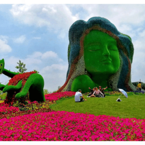 [祥源花世界-大门票+星球花园票+钓虾体验+摩天轮+七彩滑道+小火车+攀岩+动物喂养+高空玻璃水滑]亲子票